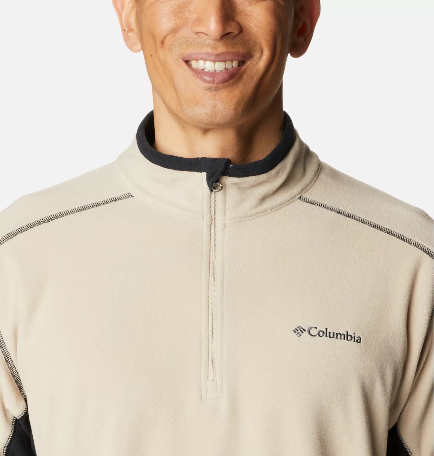 Polar Columbia Beige Para Hombre 1/4 Cierre